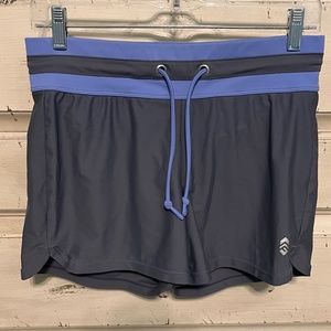 FREE COUNTRY Grey/Blue Women's Lined Swim Shorts Size S [4/6]